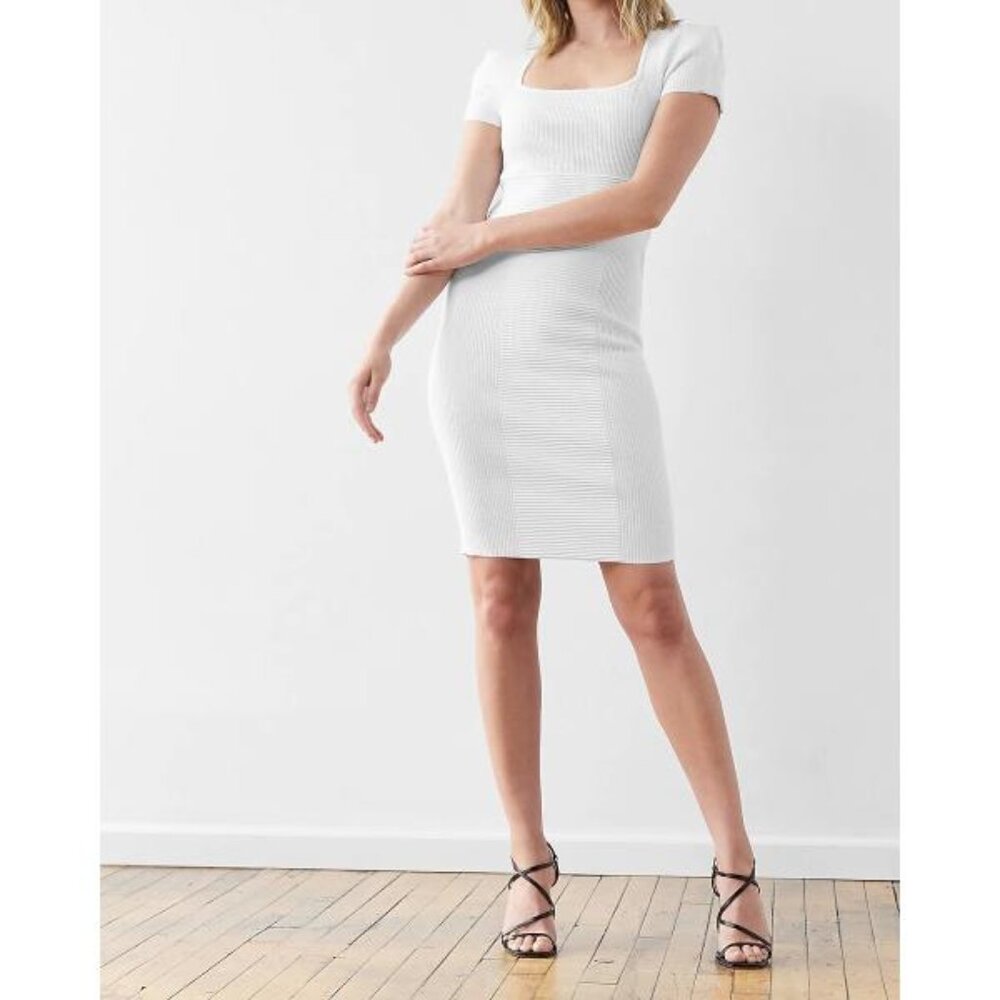 Express Body Contour Cap Sleeve Sweater Dress S